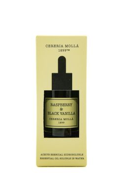 Aceite Esencial hidrosoluble 30mL. Raspberry & Black Vanilla Colección Boutique CERERIA MOLLA 1899.