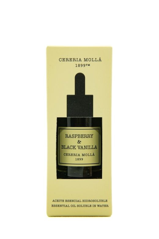 Aceite Esencial hidrosoluble 30mL. Raspberry & Black Vanilla Colección Boutique CERERIA MOLLA 1899.