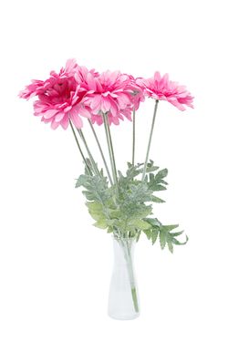 Alegre ramillete artificial de gerberas rosadas