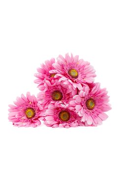 Alegre ramillete artificial de gerberas rosadas