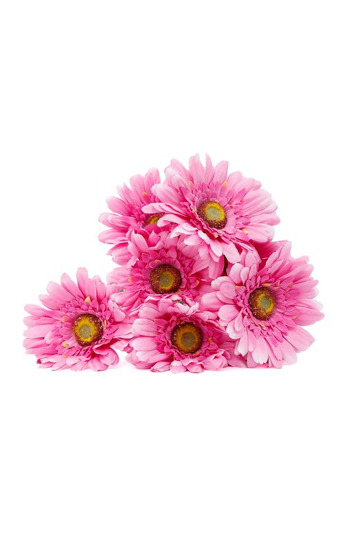 Alegre ramillete artificial de gerberas rosadas