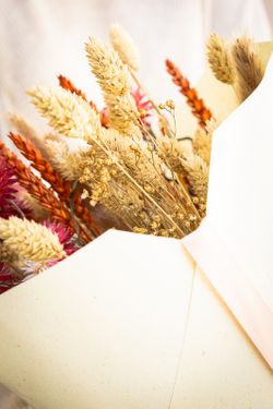 Armonioso bouquet variado de flores secas Hippy