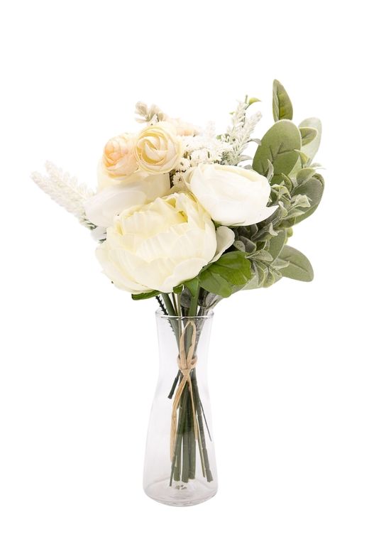 Atemporal bouquet con Ranúnculos en color crema
