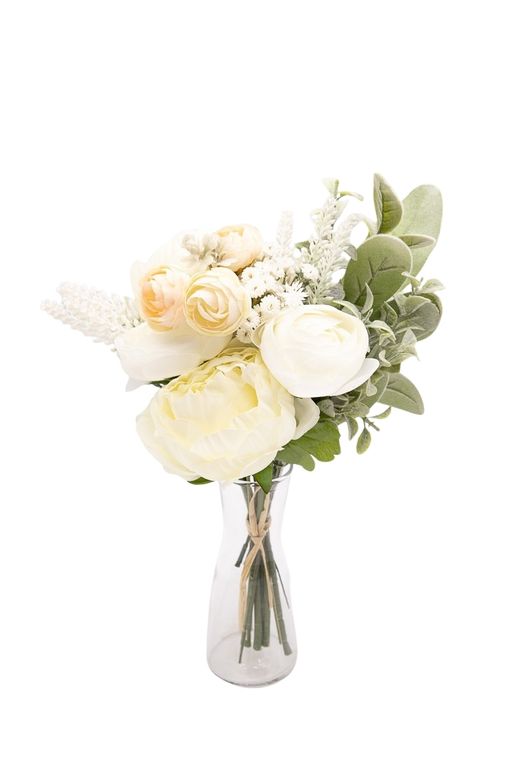 Atemporal bouquet con Ranúnculos en color crema