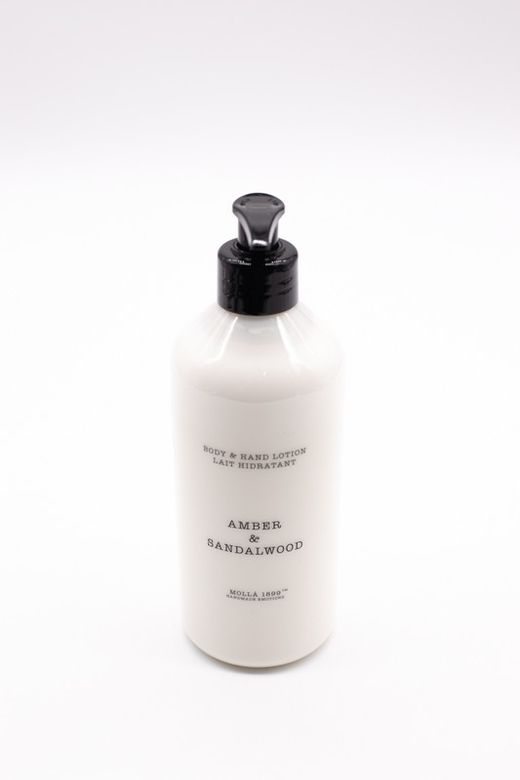 Loção para as mãos e corpo de 500ml Amber & Saldalwood. Bouquet CERERIA MOLLA 1899