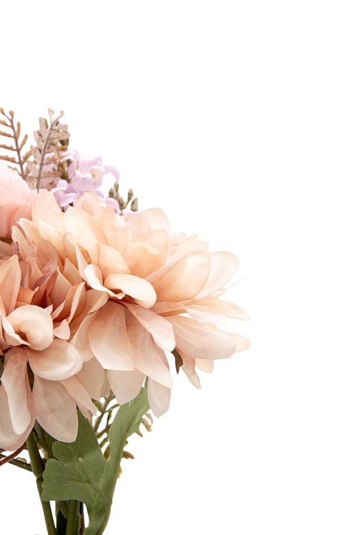 Bouquet artificial con Dhalia en rosa empolvado