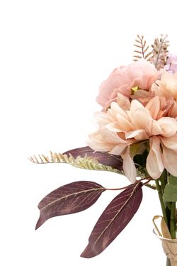 Bouquet artificial con Dhalia en rosa empolvado