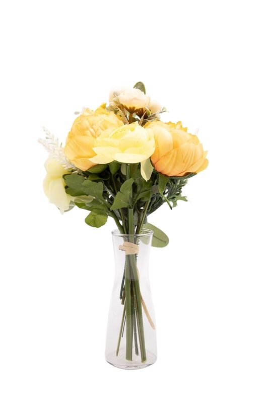 Bouquet luminoso con Ranúnculos artificiales