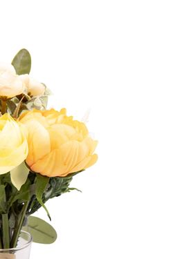 Bouquet luminoso con Ranúnculos artificiales