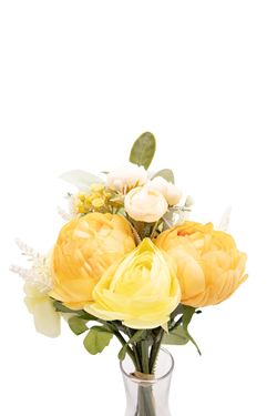 Bouquet luminoso con Ranúnculos artificiales