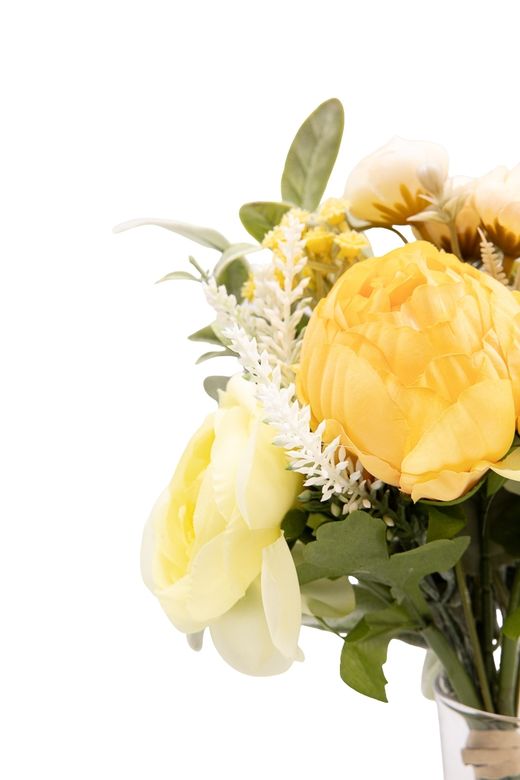 Bouquet luminoso con Ranúnculos artificiales