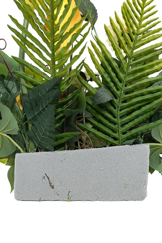 Cálida jardinera para cementerio en tonos amarillos