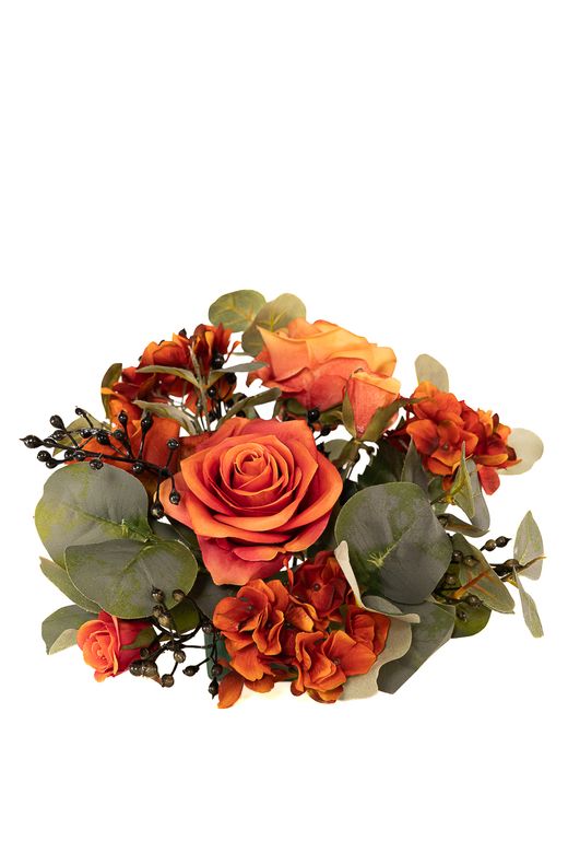 Cálido centro de cementerio en tonos naranjas