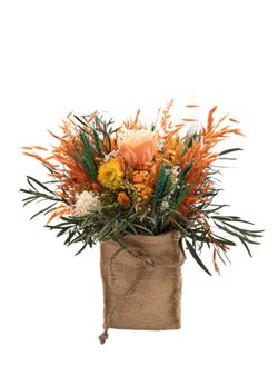 Cálido centro en tonos naranjas, verdes y naturales