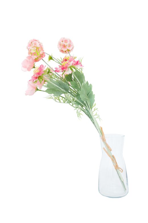 Ecantador ramillete artificial de flores rosadas