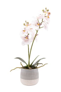 Elegante Orquídea artificial en tonos rosas y blancos