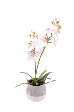 Elegante Orquídea artificial en tonos rosas y blancos