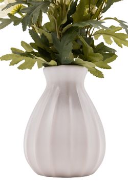 Encantador arreglo floral artificial de margaritas blancas