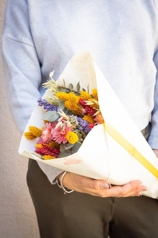 Enérgico bouquet de flores secas variadas Vibrant