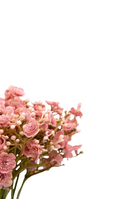 Etéreo bouquet artificial de gypsophila malva