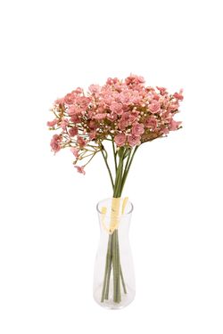 Etéreo bouquet artificial de gypsophila malva