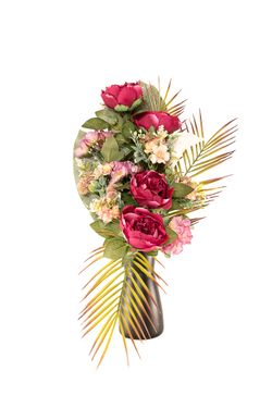 Exótico ramo de cementerio en color fucsia