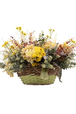 Expresivo cesto de flores artificiales