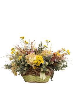 Expresivo cesto de flores artificiales