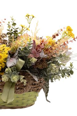 Expresivo cesto de flores artificiales