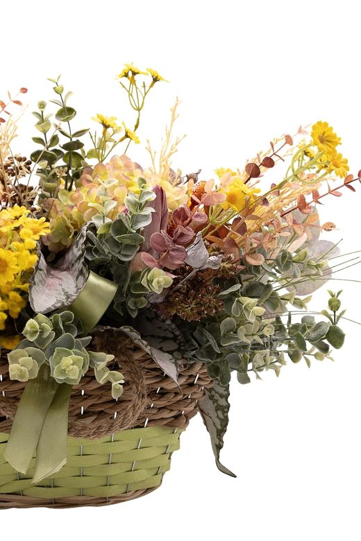 Expresivo cesto de flores artificiales