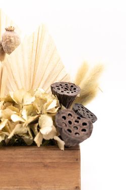 Flores preservadas en caoba de madera de caoba natural