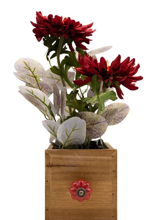 Intenso centro artificial de gerberas rojas