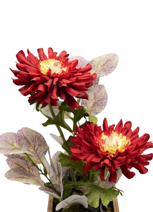 Intenso centro artificial de gerberas rojas