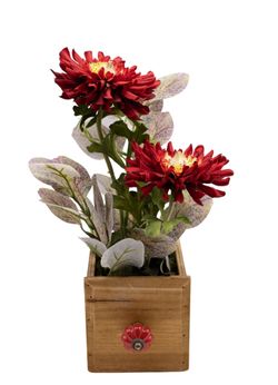 Intenso centro artificial de gerberas rojas