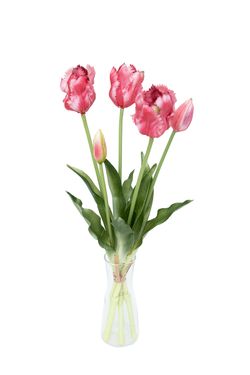 Intenso ramillete de tulipanes artificiales rosas