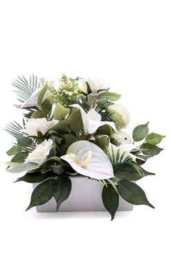 Jardinera floral pura para cementerio