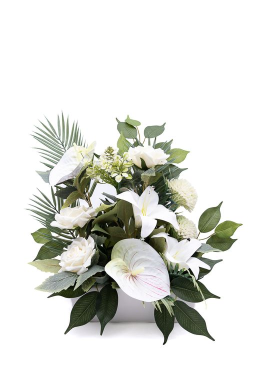 Jardinera floral pura para cementerio