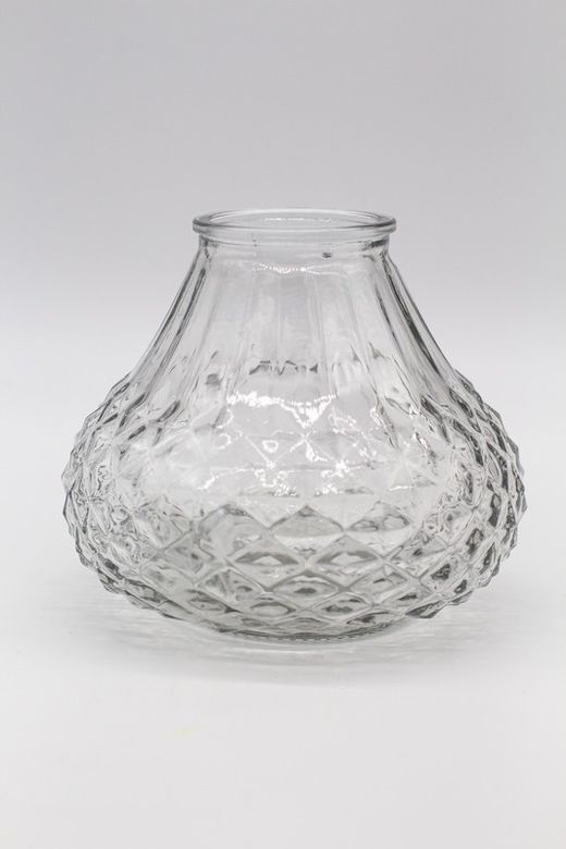 Jarrón con detalle floral de peonias en color rosa nude