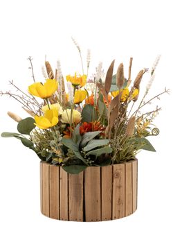 Luminoso centro artificial en tonos amarillos y naranjas