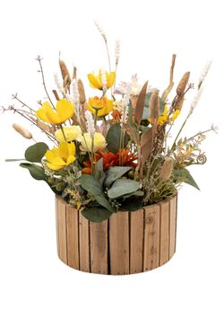 Luminoso centro artificial en tonos amarillos y naranjas