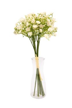 Luminoso y minimalista bouquet artificial de gypsophila crema