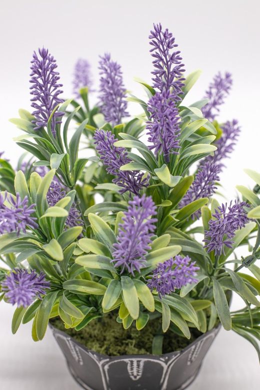 Maceta de lavanda artificial