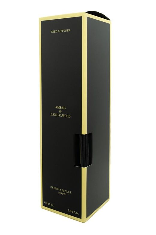 Mikado ambientador de 250ml. Amber & Sandalwood. Colección Boutique CERERIA MOLLA 1899.