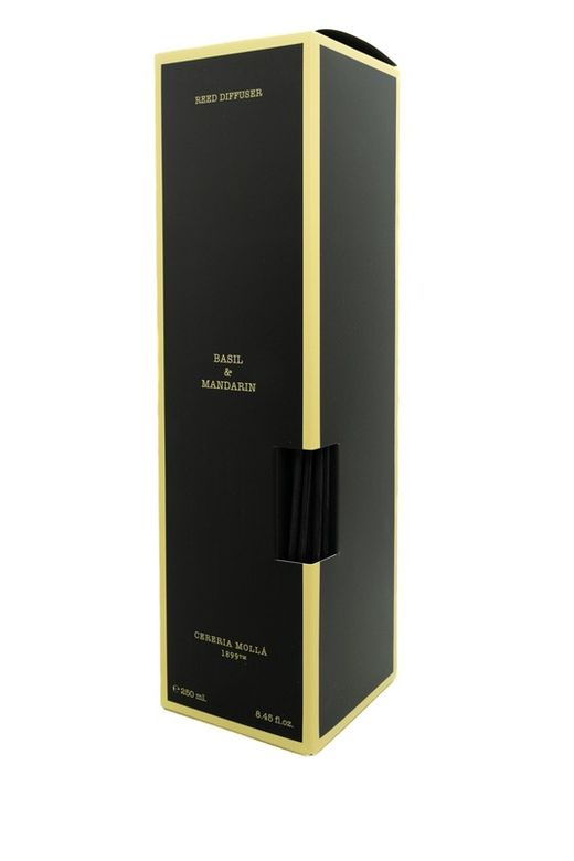 Mikado ambientador de 250ml. Basil & Mandarin. Colección Boutique CERERIA MOLLA 1899.