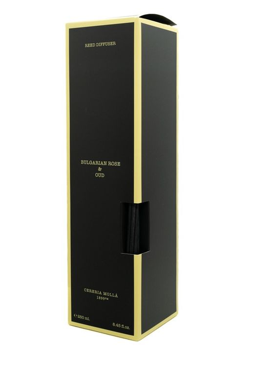 Mikado ambientador de 250ml. Bulgarian Rose & Oud. Colección Boutique CERERIA MOLLA 1899.
