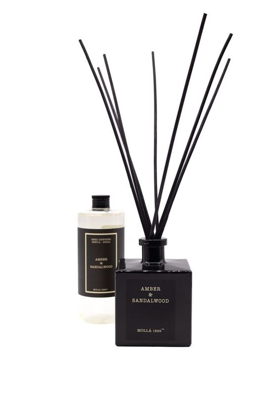 Ambientador Mikado 500 ml. Âmbar e Sândalo. Coleção Boutique CERERIA MOLLA 1899.