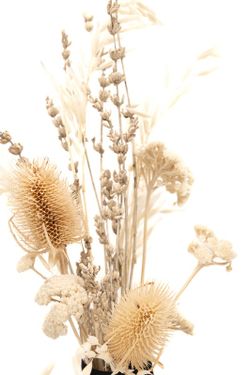 Minimalista jarrón de metal en color negro con arreglo floral de flores secas