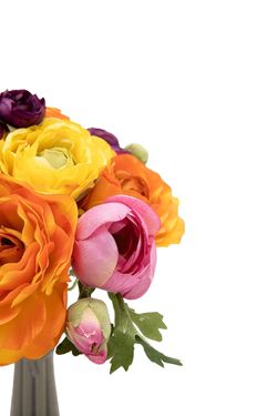 Multicolor bouquet artificial de ranúnculos