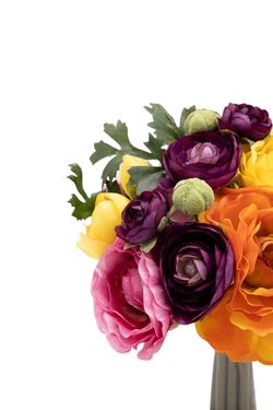 Multicolor bouquet artificial de ranúnculos