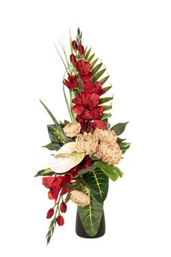 Otoñal arreglo de flores para cementerio en color granate y ocre